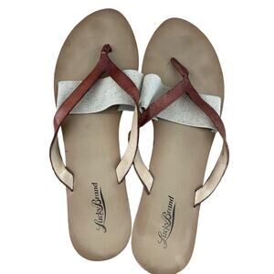 Lucky Brand Sandal Womens 11M Tan Brown Thong Flip Flop Flats Casual Comfort